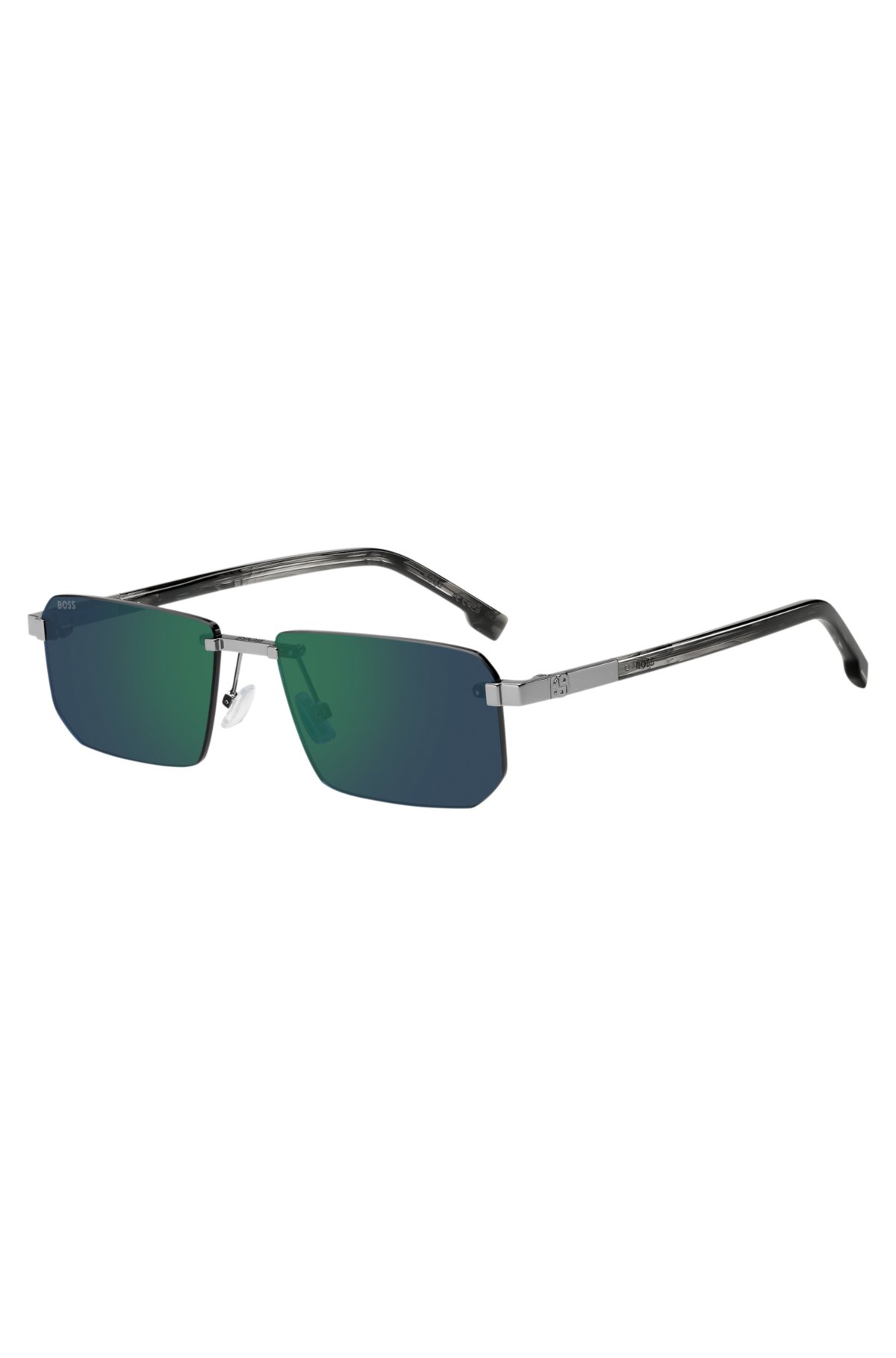 Occhiali da sole senza montatura con lenti colorate e monogramma Double B