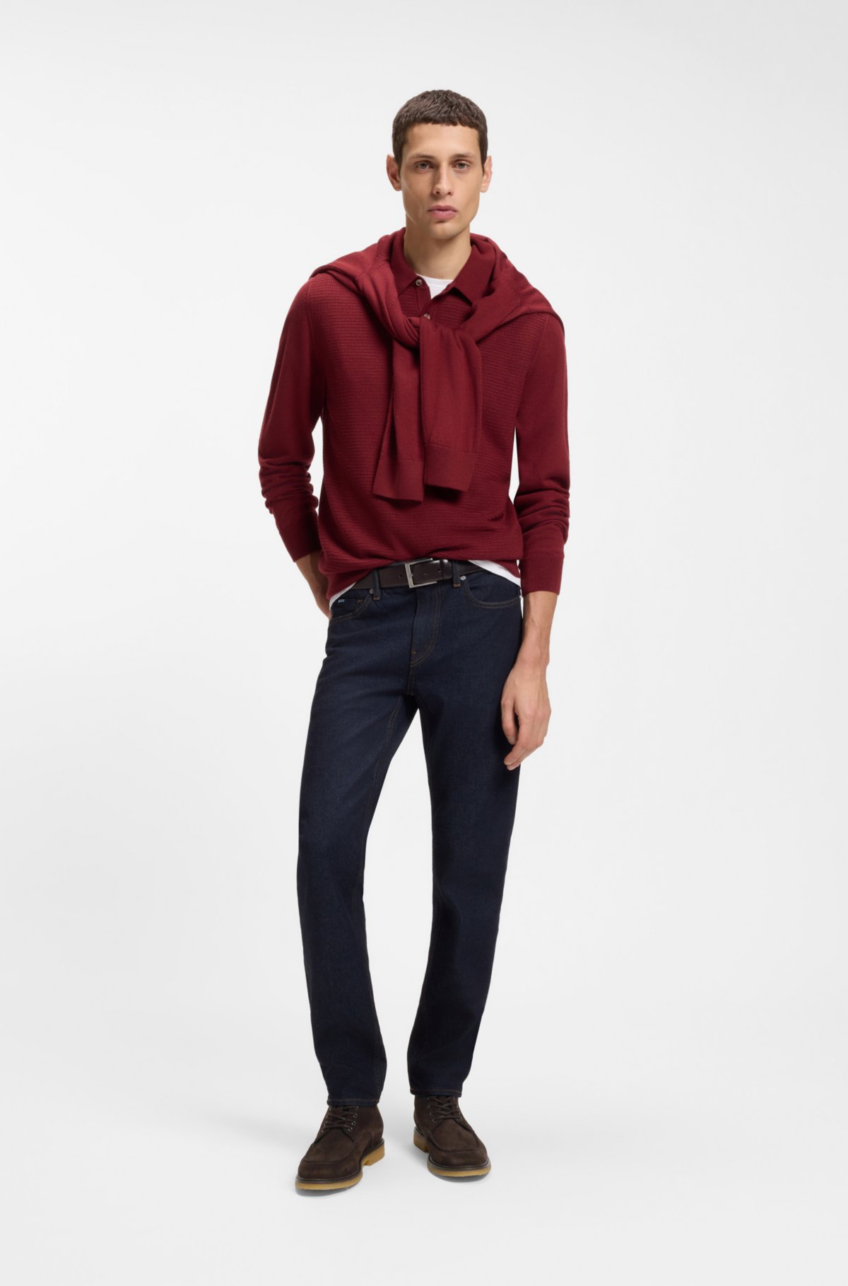 Stivali midi in suede con suola in crepe