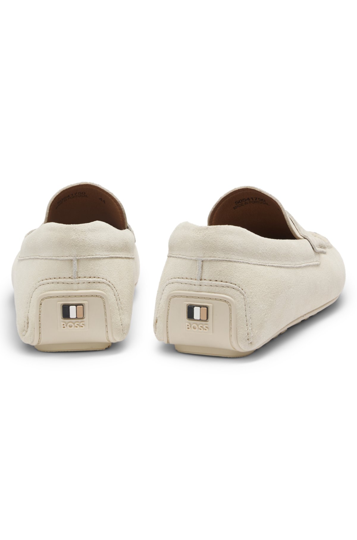 Mocassini in suede con taglio penny