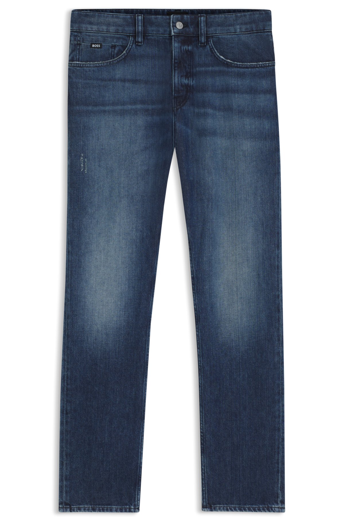 Jeans slim-fit blu Delaware in denim con elasticità meccanica