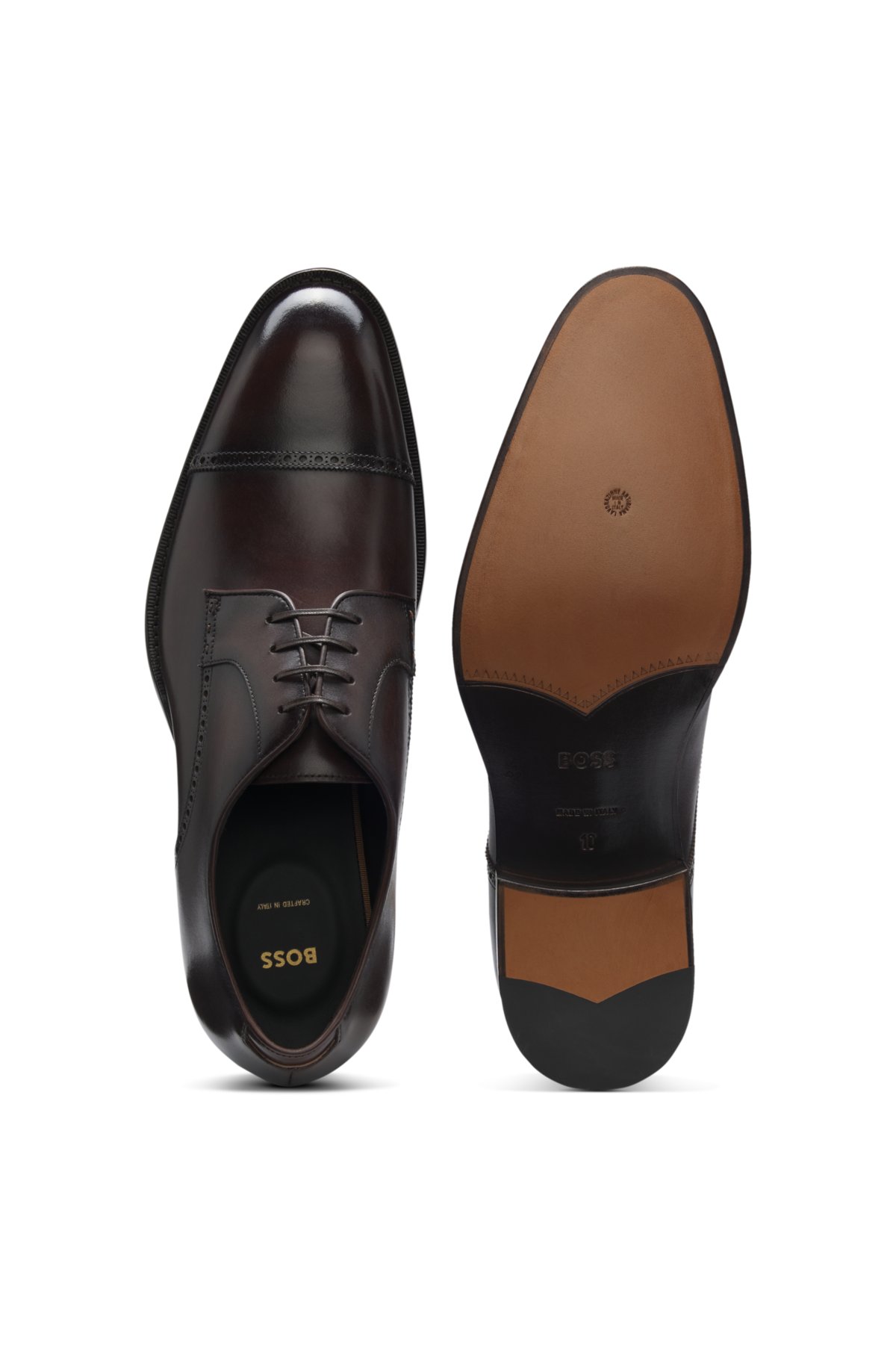Scarpe Derby con dettagli brogue in pelle