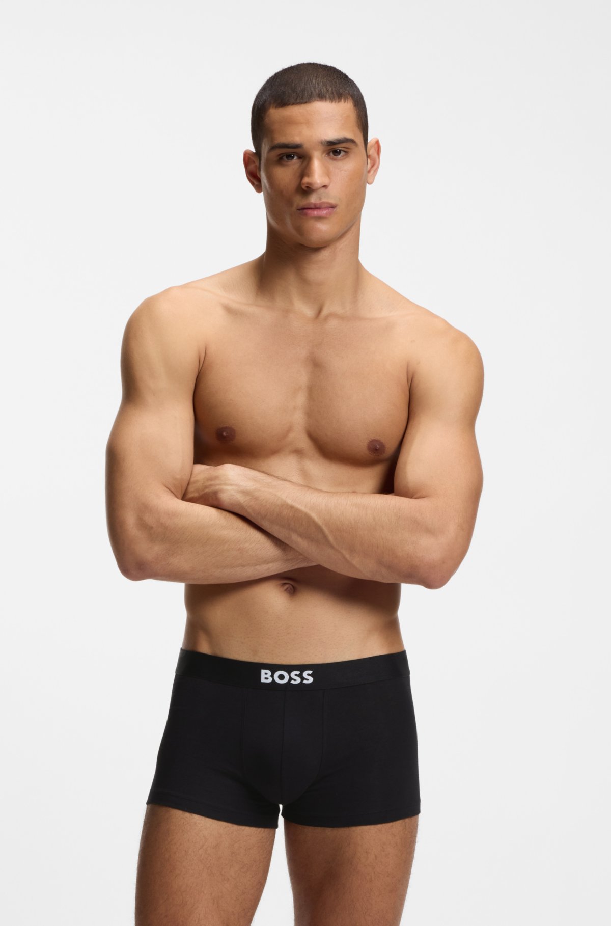 Set di tre boxer in cotone elasticizzato
