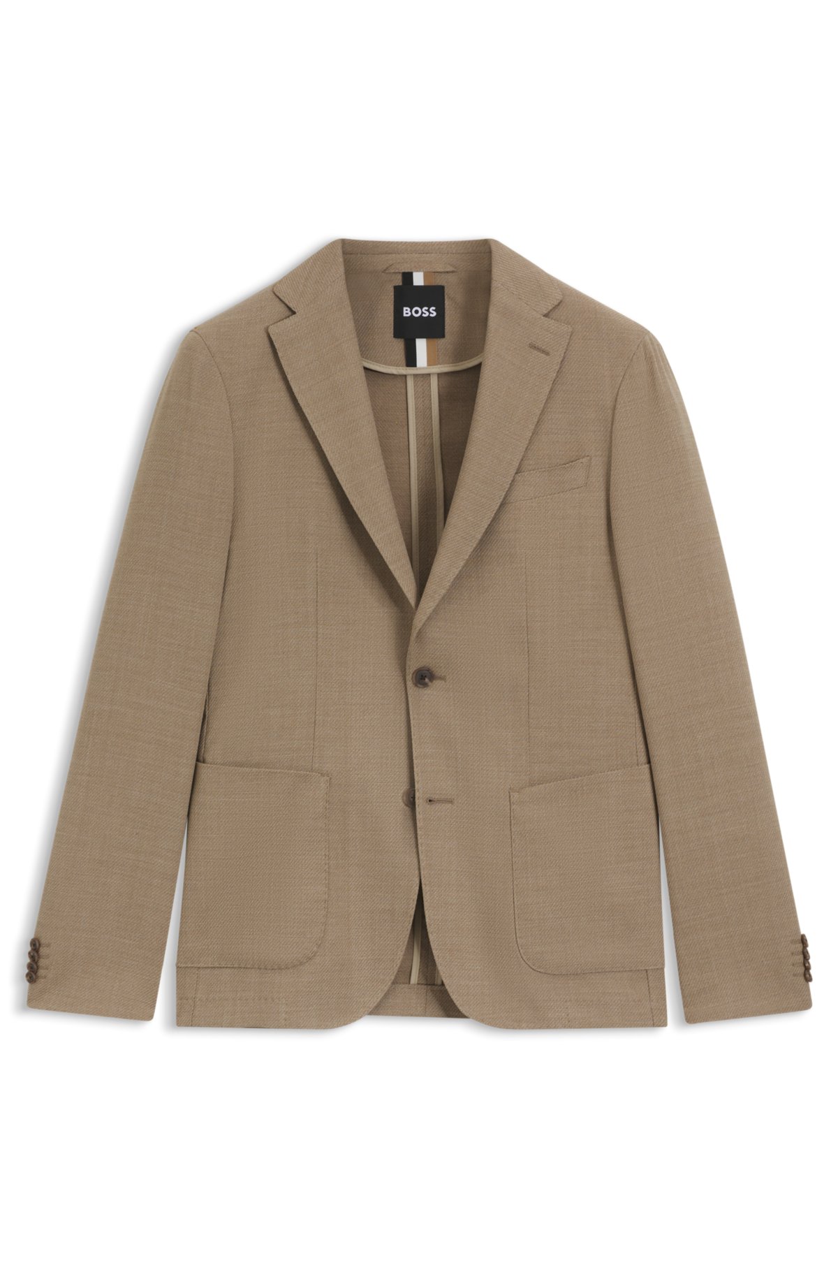 Giubbotto aderente con motivo in tessuto comfort-stretch