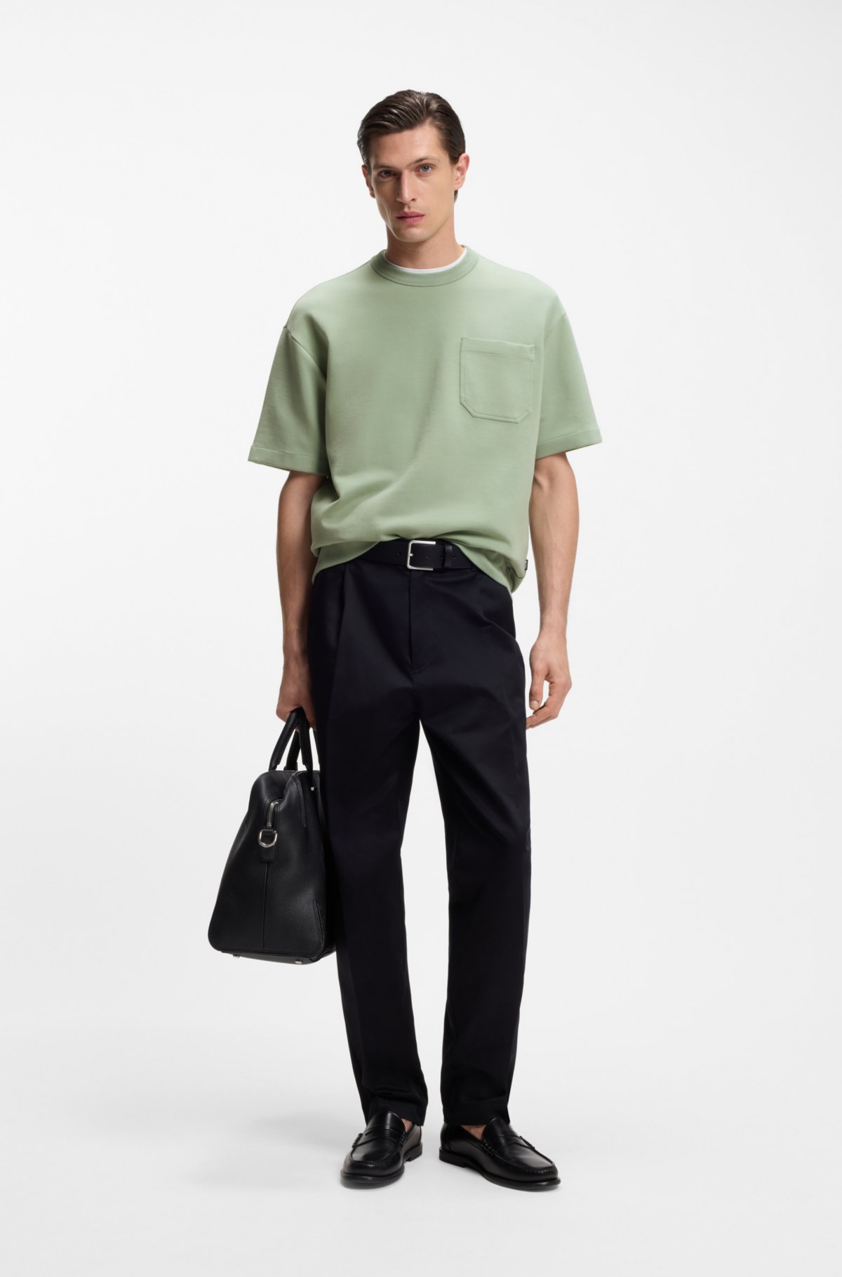 T-shirt in cotone con effetto albicocca