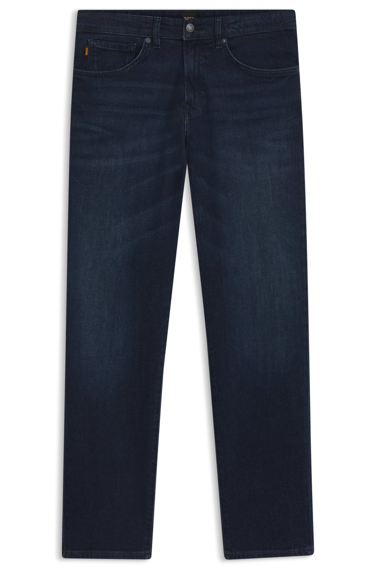 Jeans regular-fit in denim comfort-stretch blu puro di Maine