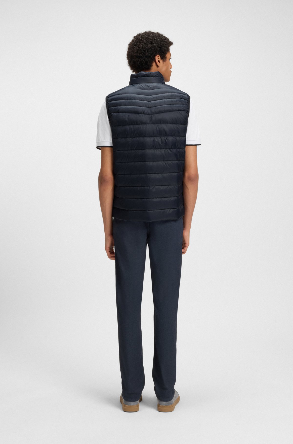 Gilet pieghevole in tessuto idrorepellente