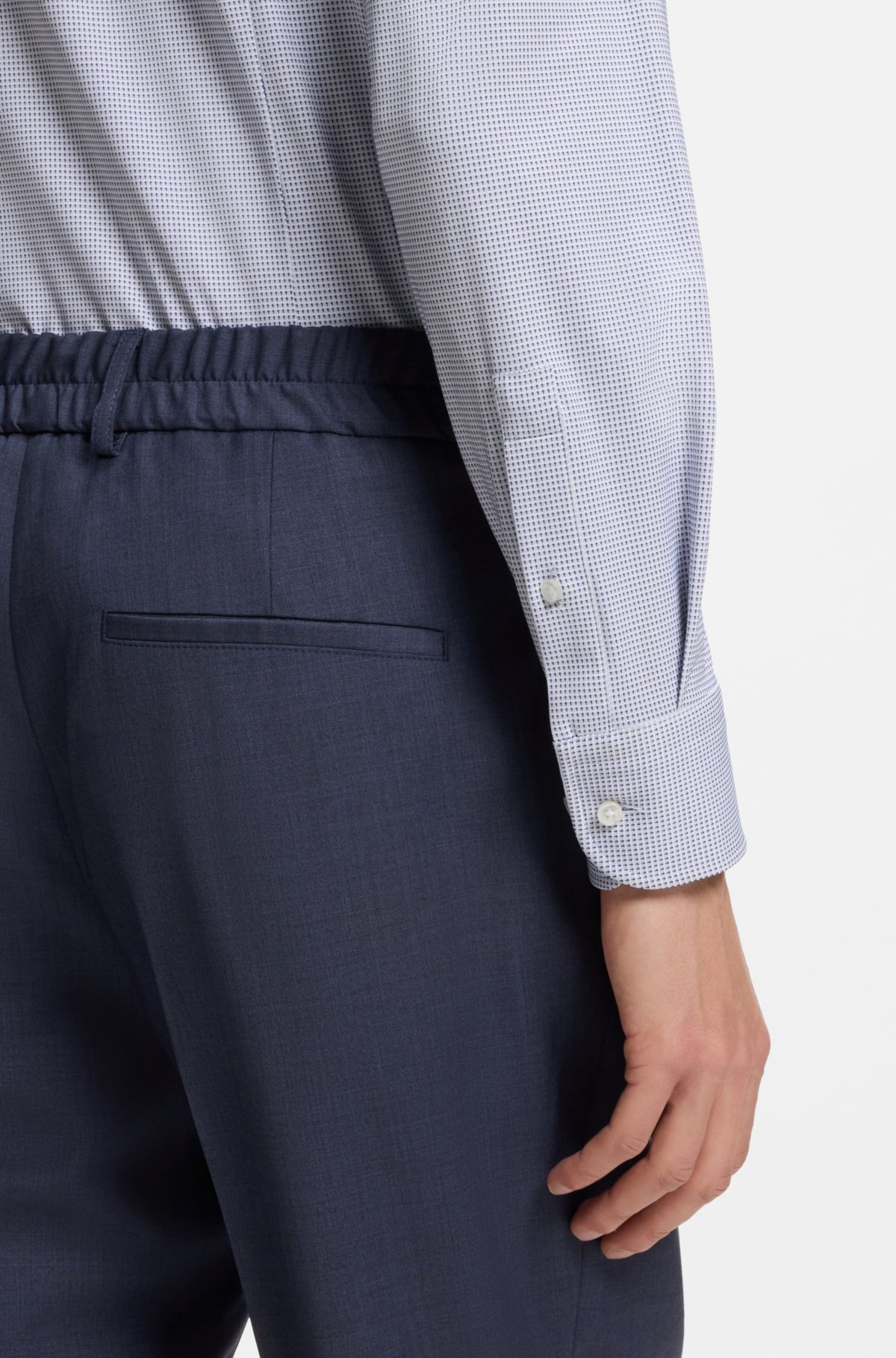 Camicia aderente in jersey italiano a prestazioni elastiche