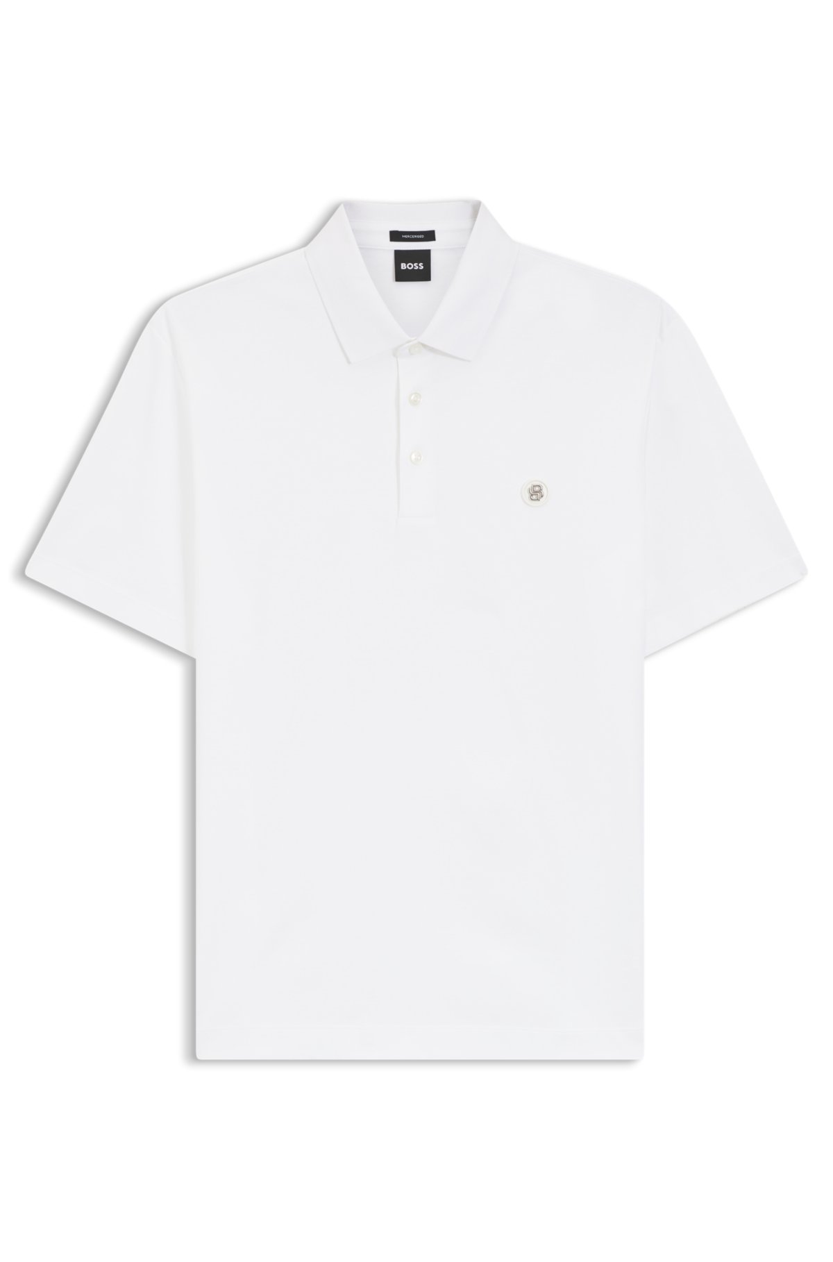 Maglietta polo in cotone mercerizzato con monogramma Double B