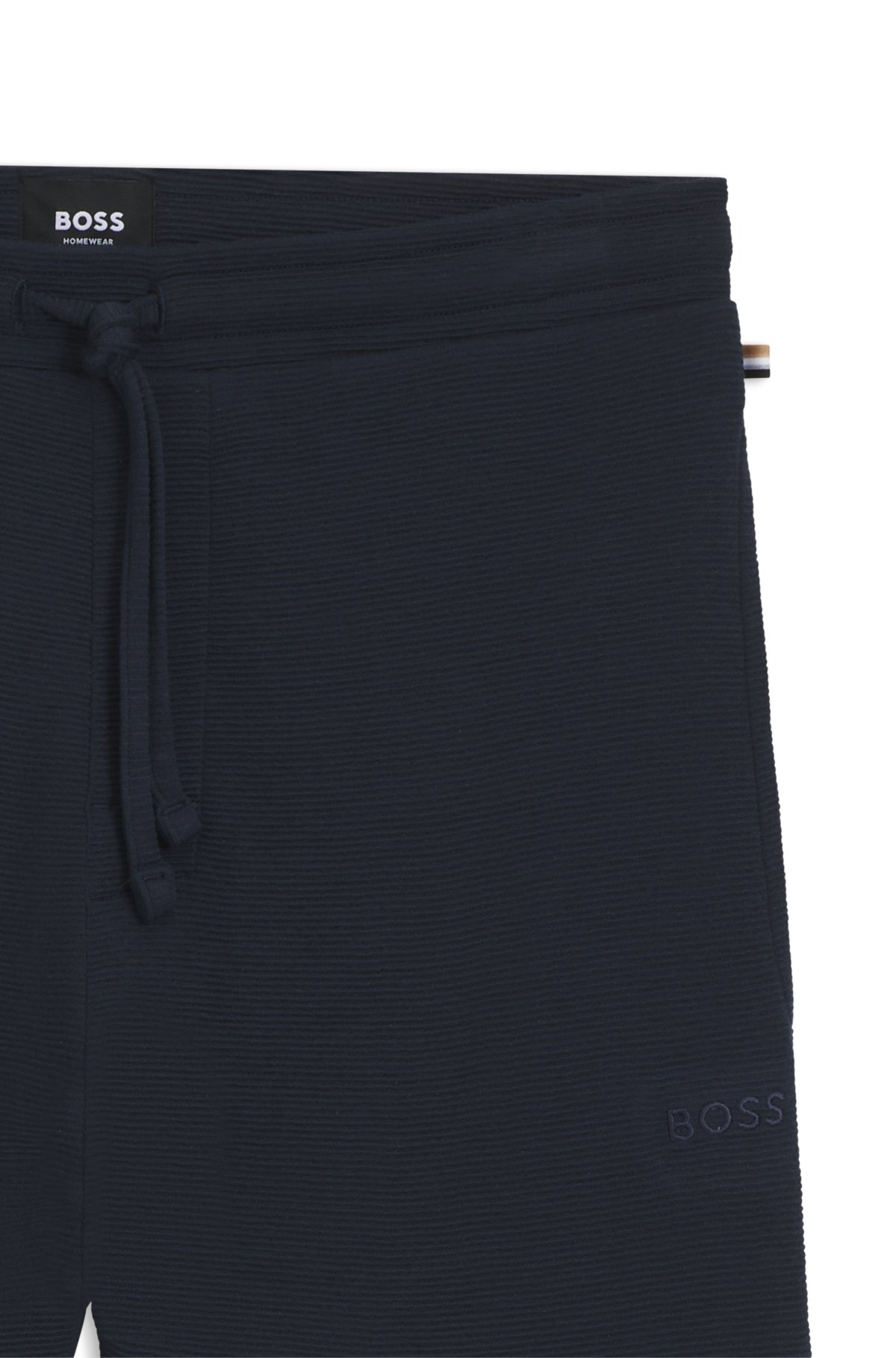 Pantaloncini per pigiama con logo ricamato in jersey elasticizzato