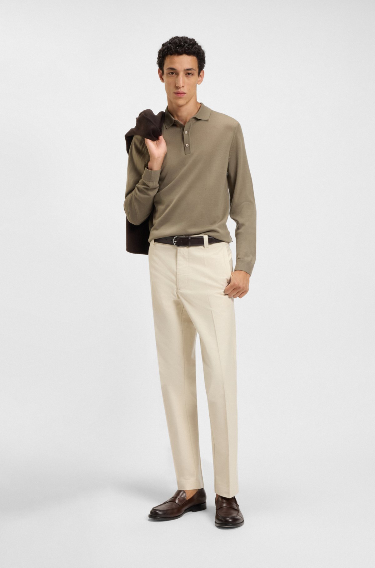 Pantaloni dritti in twill di cotone