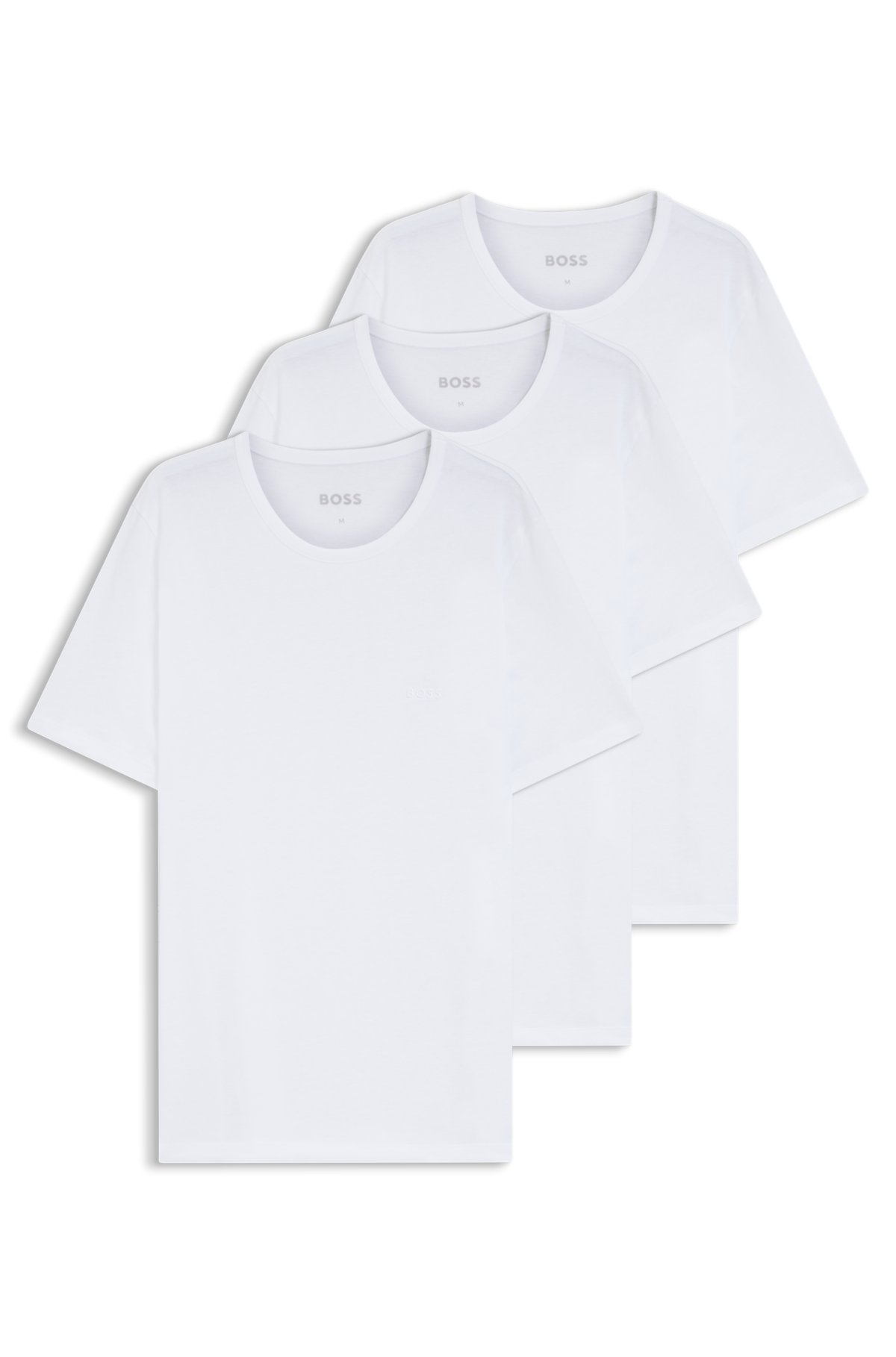 Set di tre canotte in cotone con logo