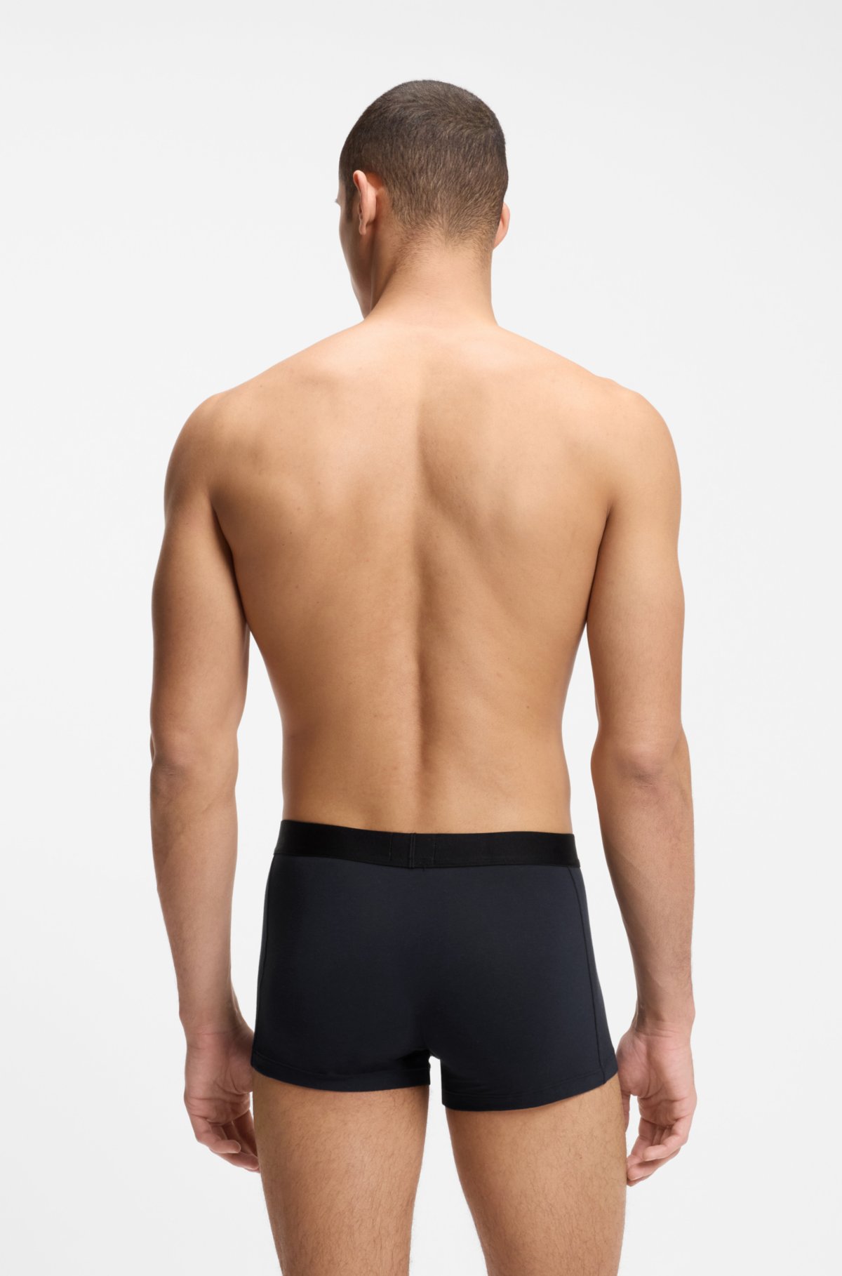 Set di tre boxer in cotone elasticizzato